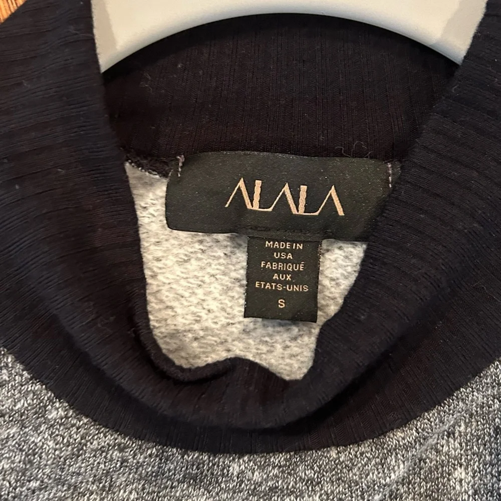 Alala Phoebe Mock Knit Cropped Sweatshirt - Size S